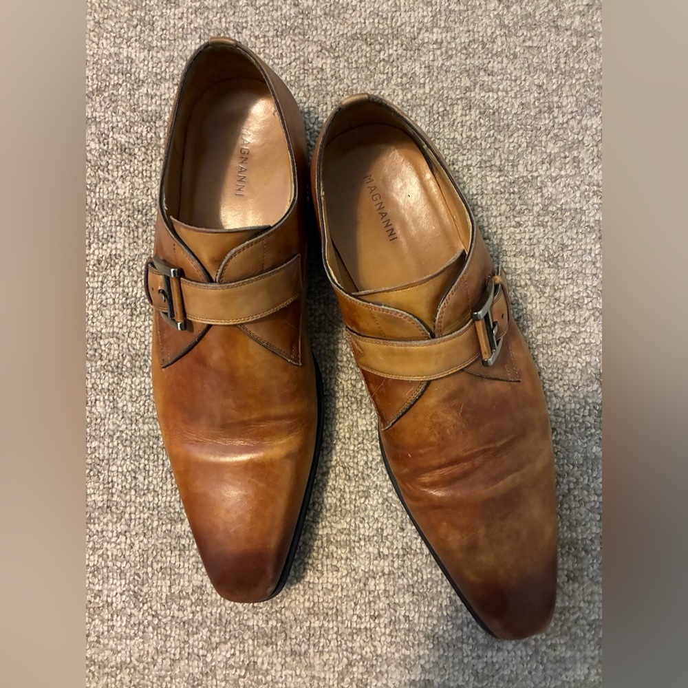 Magnanni Brown Leather Oxfords